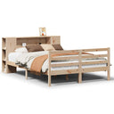 Bed Met Boekenkast Zonder Matras Massief Grenenhout