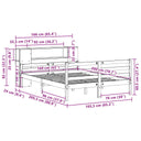 Bed Met Boekenkast Zonder Matras Massief Grenenhout