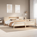 Bed Met Boekenkast Zonder Matras Massief Grenenhout