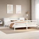 Bed Met Boekenkast Zonder Matras Massief Grenenhout