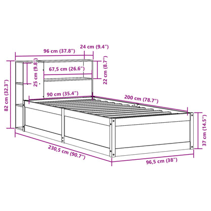 Bedframe Zonder Matras Massief Grenenhout