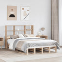 Bed Met Boekenkast Zonder Matras Hout