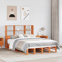 Bed Met Boekenkast Zonder Matras Hout