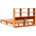 Bed Met Boekenkast Zonder Matras Hout