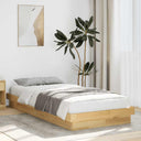 Bedframe Zonder Matras Massief Hout Eiken