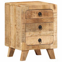 Nachtkastje 37X32X50 Cm Massief Hout Ruw Mangohout