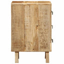 Nachtkastje 37X32X50 Cm Massief Hout Ruw Mangohout
