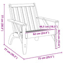 Tuinstoelen Adirondack 75X77X77 Cm Massief Grenenhout