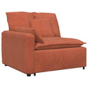 Modulaire Bank Met Voetenbank En Kussens Rood Oranje