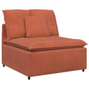 Modulaire Bank Met Voetenbank En Kussens Rood Oranje