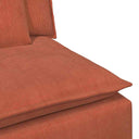 Modulaire Bank Met Voetenbank En Kussens Rood Oranje