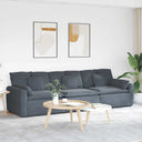 Modulaire Bank Met Kussens Wijnrood