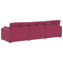 Modulaire Bank Met Kussens Wijnrood