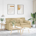 Modulaire Bank Met Kussens Lichtgroen Grijs