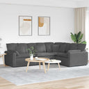 Modulaire Bank Met Kussens Corduroy Stof Oranje