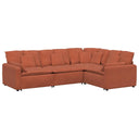 Modulaire Bank Met Kussens Corduroy Stof Oranje
