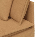 Modulaire Bank Met Kussens Gekrulde Wolachtige Stof