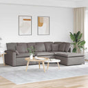 Modulaire Bank Met Voetenbank En Kussens Stof Kleurig