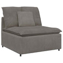Modulaire Bank Met Voetenbank&Kussens Corduroy Stof
