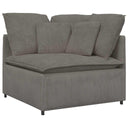 Modulaire Bank Met Voetenbank&Kussens Corduroy Stof