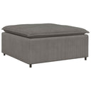 Modulaire Bank Met Voetenbank&Kussens Corduroy Stof