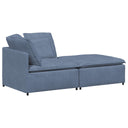 Modulaire Bank Met Voetenbank En Kussens Corduroy Stof