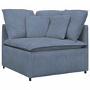 Modulaire Bank Met Voetenbank En Kussens Corduroy Stof
