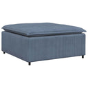 Modulaire Bank Met Voetenbank En Kussens Corduroy Stof