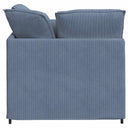 Modulaire Bank Met Voetenbank En Kussens Corduroy Stof