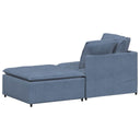 Modulaire Bank Met Voetenbank En Kussens Corduroy Stof