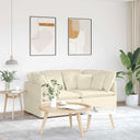 Modulaire Bank Met Kussens Corduroy Stof Oranje