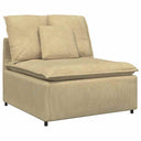 Modulaire Bank Met Kussens Corduroy Stof Lichtgroen Grijs