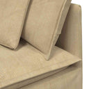 Modulaire Bank Met Kussens Corduroy Stof Lichtgroen Grijs