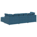 Modulaire Bank Met Voetenbank En Kussens Fluweel