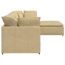 Modulaire Bank Met Voetenbank En Kussens Corduroy Stof