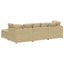Modulaire Bank Met Voetenbank En Kussens Corduroy Stof