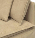 Modulaire Bank Met Voetenbank En Kussens Corduroy Stof