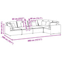 Modulaire Bank Met Kussens Fluweel