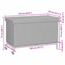 Tuinbox Met Wielen 110X55X73 Cm Poly Rattan Gemengd