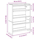 Schoenenrek 80X25X61,5 Cm Bewerkt Hout