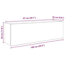 Badkamerwandkast 100X25X30 Cm Bewerkt Hout Wit