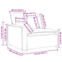 Modulaire Bank Armleuning Eindmodule Met Kussens 100 Cm