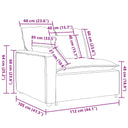 Modulaire Bank Armleuning Eindmodule Met Kussens 100 Cm
