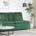 Modulaire Bank Middenmodule Met Kussens 100 Cm Lichtgroen Grijs