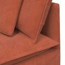 Modulaire Bank Hoekmodule Met Kussens 100 Cm Rood Oranje