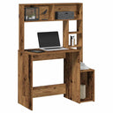 Bureau Met Schappen 100X45X140 Cm Bewerkt Hout