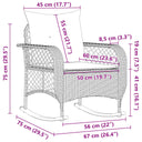 Tuinschommelstoel Met Kussens Poly Rattan
