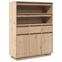 Hoge Kast 89X34X116,5 Cm Massief Grenenhout