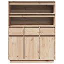 Hoge Kast 89X34X116,5 Cm Massief Grenenhout