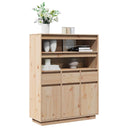 Hoge Kast 89X34X116,5 Cm Massief Grenenhout